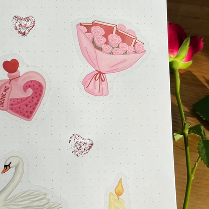 Book Flower Bouquet Sticker