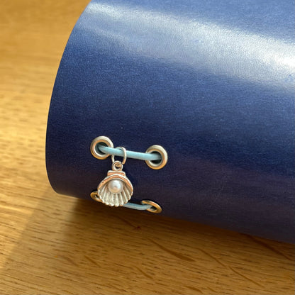 Lederjournal Marineblau