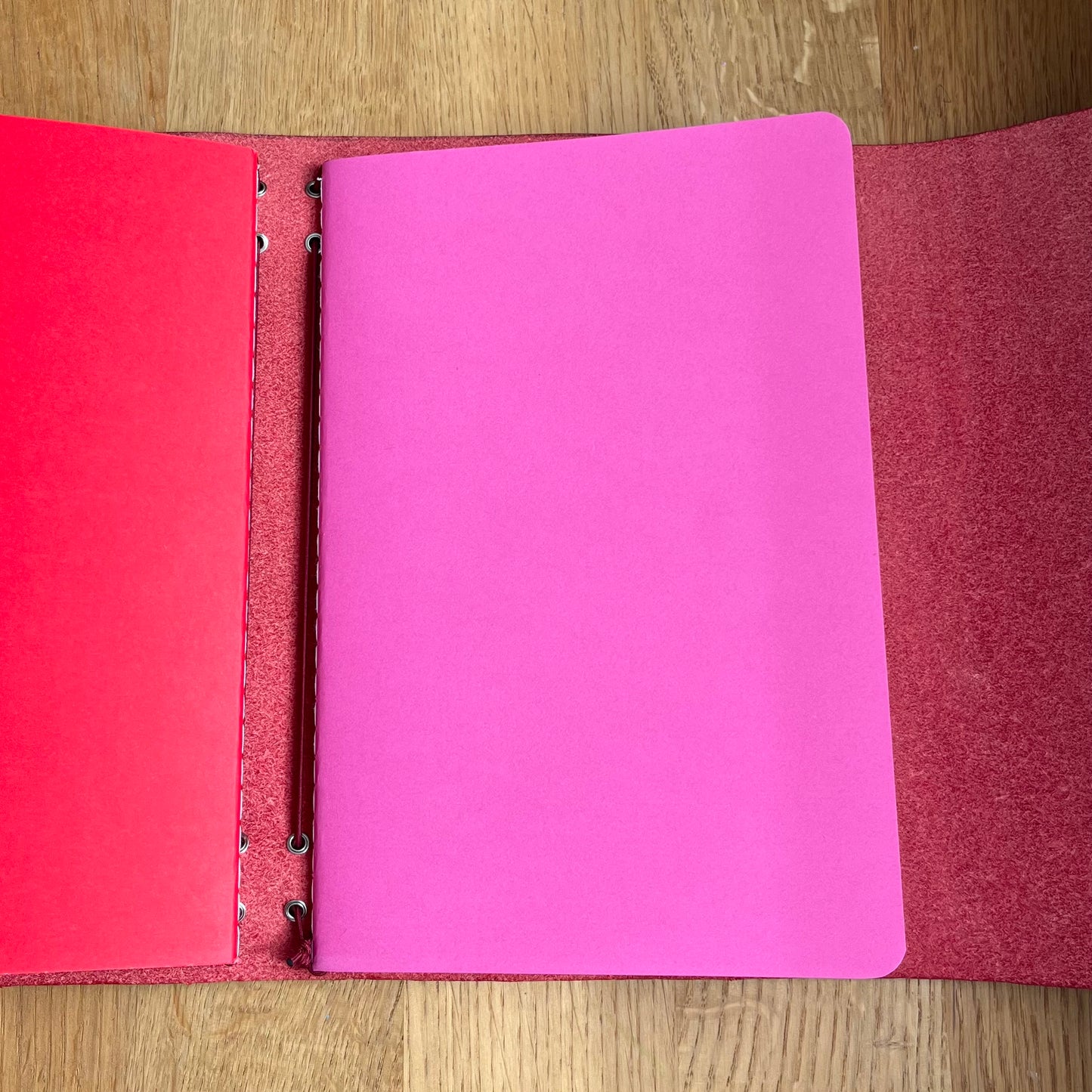 Lederjournal Burgunderrot