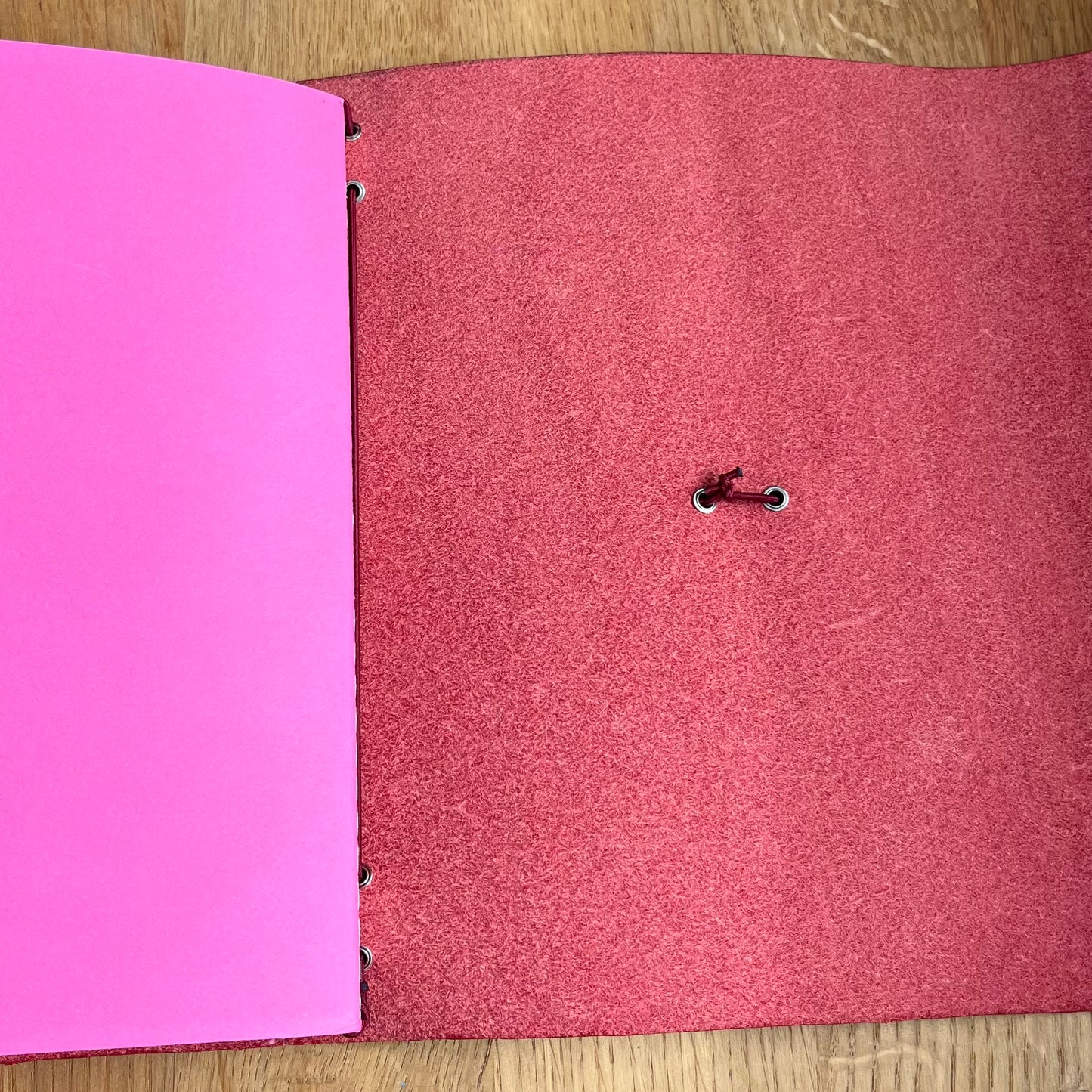 Lederjournal Burgunderrot