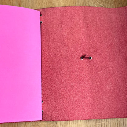 Lederjournal Burgunderrot