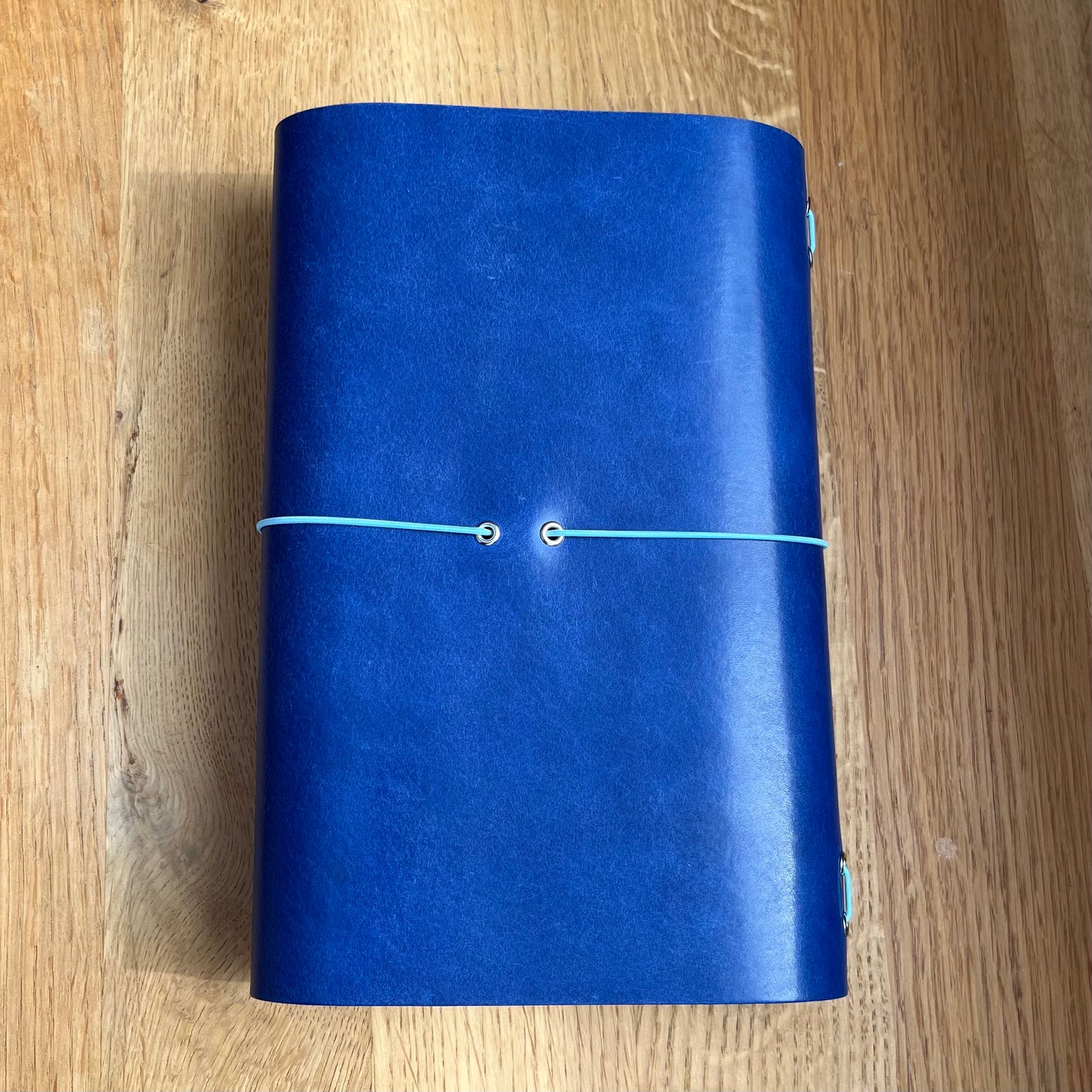 Lederjournal Marineblau