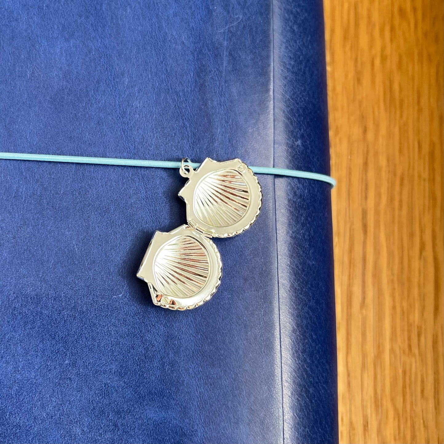Lederjournal Marineblau